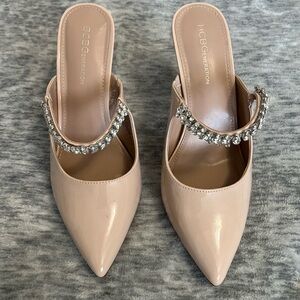 Never worn! Nude BCBGeneration heels with a beautiful jeweled strap! ✨